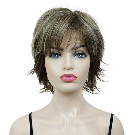 12tt26 Brown Highlights Lydell Short Layered Shaggy Full