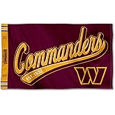Washington Commanders Script Logo Premium Flag