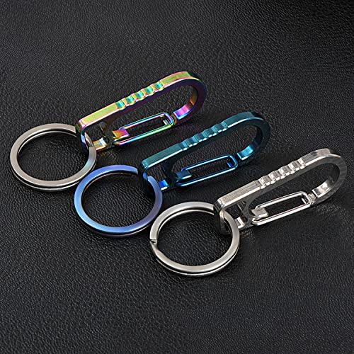 PPFISH Titanium Heavy Duty Carabiner Keychain, EDC Quick Release Hooks