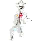 SHTALHST Y2K Fish Keychain,Fish Bag Charm for Keys Purse Handbags Backpacks,Cute Fishing Keychain for Women Friends