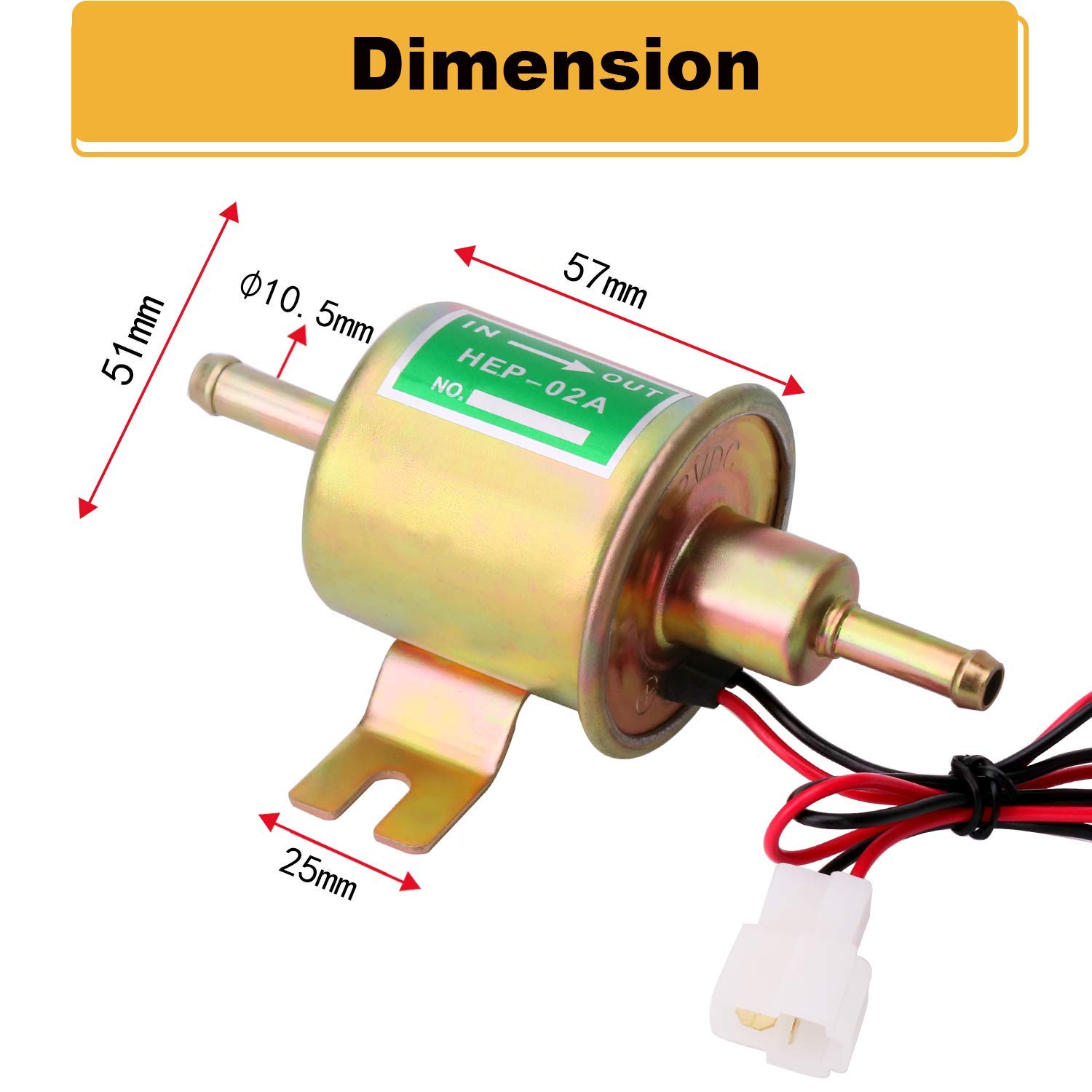 Electric Inline Fuel Pump 12V Universal Transfer Low Pressure Gas