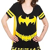 Dc Comics Batman Costume Licensed Graphic Juniors T-Shirt w/Cape