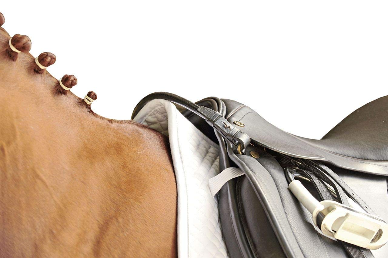 HKM 1889 Cowhide Leather Black Saddle Grip Strap