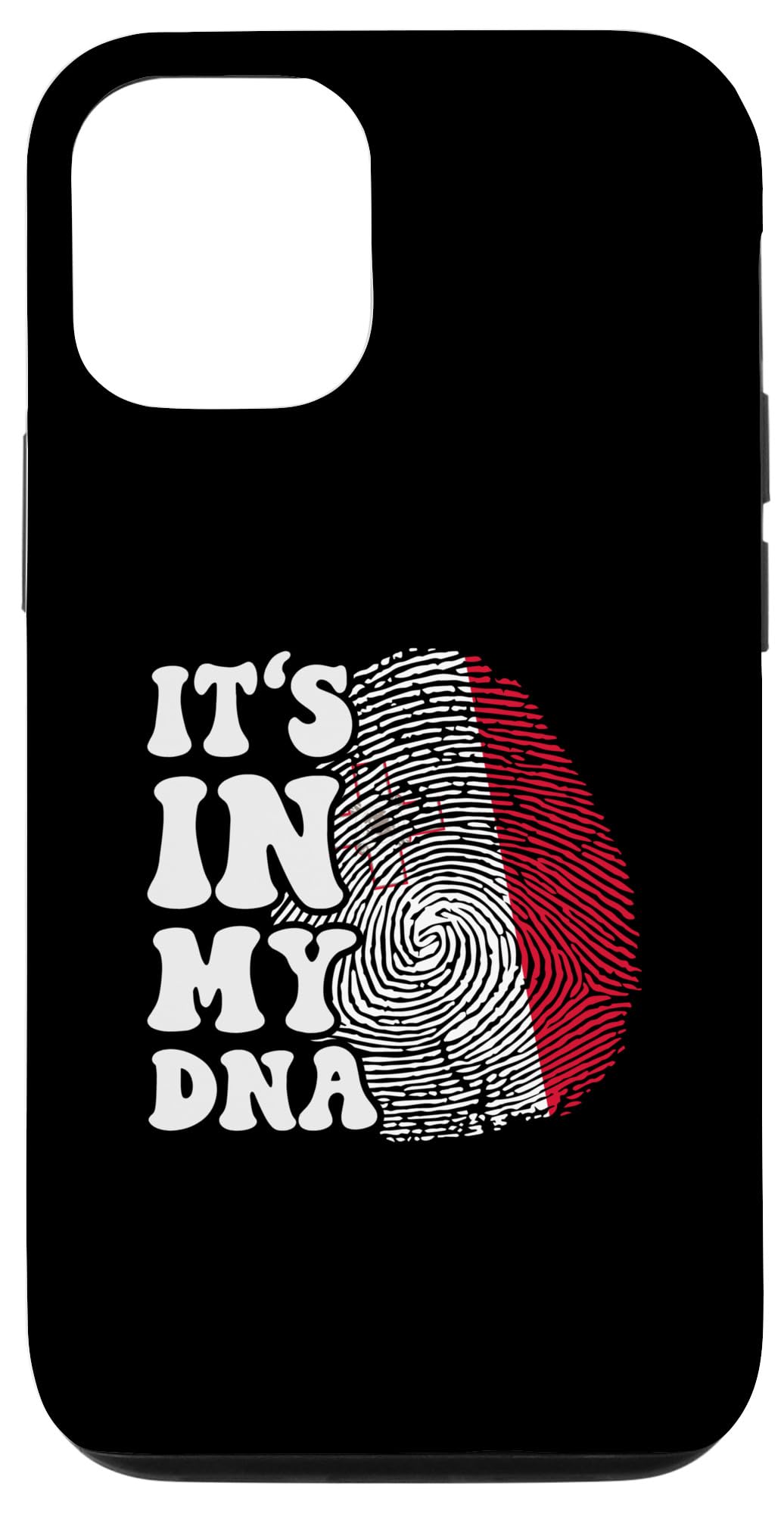 iPhone 15 Funny it's in my DNA Malta flag Fingerprint Case