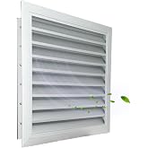 Byson 24" x 24" Aluminum Gable Vent - MaxShield Series Anodized Louvered Vent - Weatherproof Louver Air Vent Grille with Steel Mesh - HVAC, Attic, Container and Shed Vent