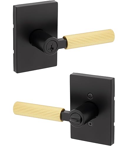 Kwikset Prava Entry Door Handle with Lock and Key, Secure Keyed