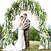 Zpollo 4Pcs 6.6 Feet Artificial Flowers Silk Wisteria Garland Artificial Wisteria Vine Rattan Silk Hanging Flower for Home Garden Outdoor Ceremony Wedding Arch Floral Decor (White)