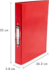 Pukka Pad Brights A4 Ringbinder Files 2-O Ring 40mm Spine 10 Pack Red view 3