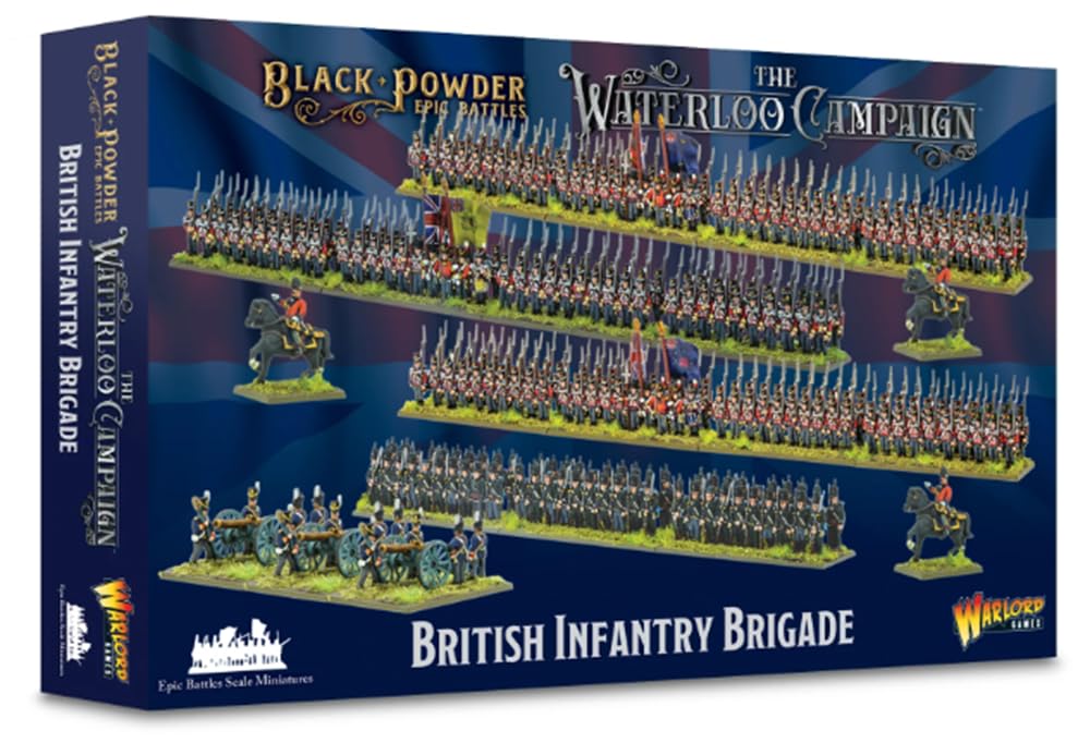 Warlord Games British Infantry Brigade - Epic Scale Plastic Miniatures for Black Powder Highly Detailed Napoleonic Era Miniatures for Table-top Wargaming