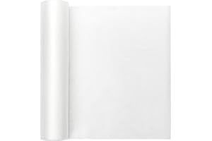 Water Soluble Stabilizer for Embroidery, RAINHOL Wash Away Stabilizer 12" * 25 Yd 35 Um，Clear Backing & Topping Film for Embroidery Machines Hand Sewing