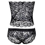 Sexy Lace Lingerie Sleepwear Bodysuit bra Panty Set Ideal Gift Panties for Mate