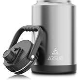 Arslo large Insulated Water Jug With Handle, One Gallon Insulated Water Bottle, 1 Gallon Stainless Steel Water Jug, Silver, 128 oz, 1 Count (Pack of 1)