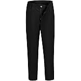 Boys Dress Pants Adjustable Waist Flat Front Casual Wear Slim Fit School Uniforms Pants