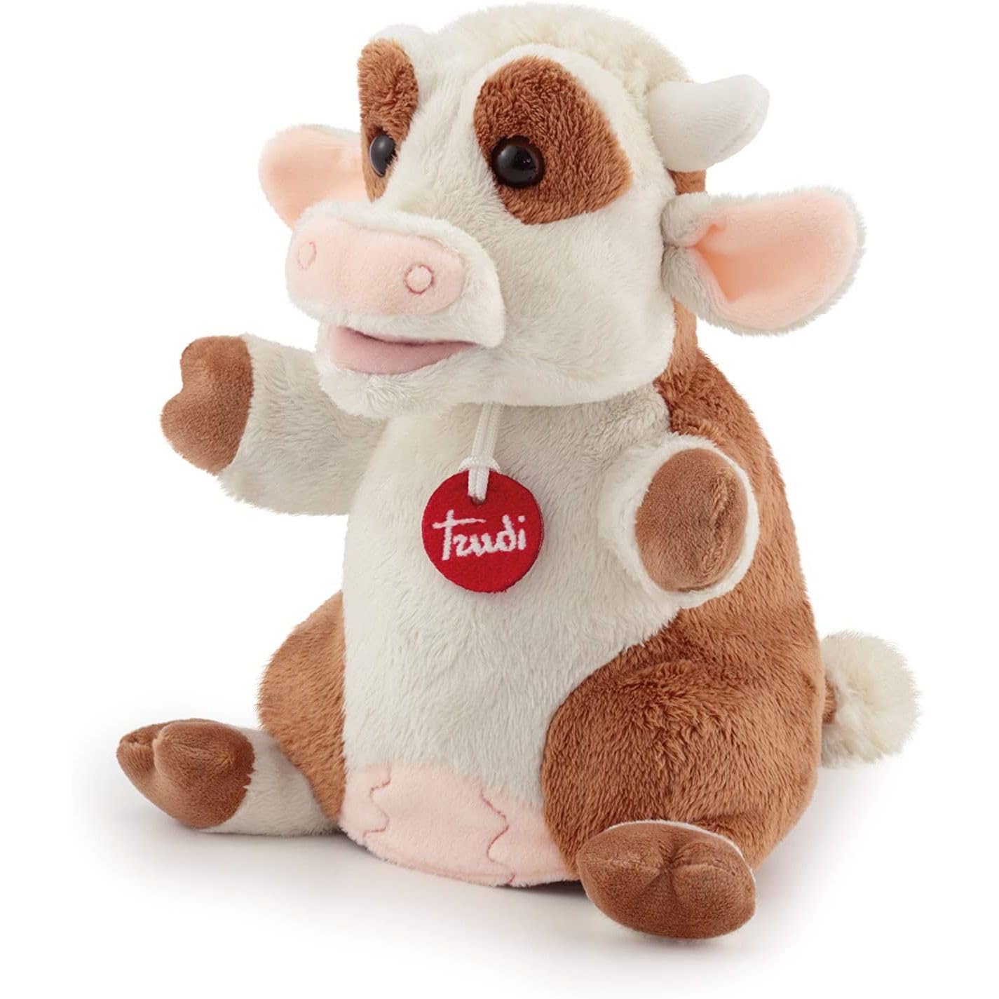 Cow Puppet Trudi | Plush puppets and marionettes for Trudi theatre. Game for children. Tell and create stories. Decorative plush. | 18x24x17cm size S | Puppets | model 29837