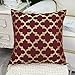 CaliTime Pack of 2 Soft Throw Pillow Covers Cases for Couch Sofa Home Decoration Modern Quatrefoil Trellis Geometric 18 X 18 Inches Burgundy Gold