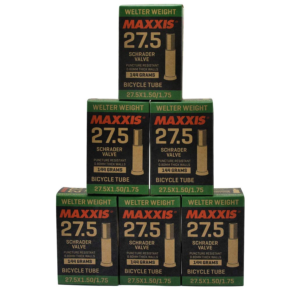 Maxxis Welter Weight 27.5 x 1.50-1.75 Bike Inner Tube Schrader AV, 6Pack, STB2037-6