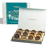 VAHDAM, Bloom - Assorted Tea Gift Sets (12 Loose Leaf Tea) Tin Caddy Presentation Box | Gluten Free, Non GMO | Gifts for Him 