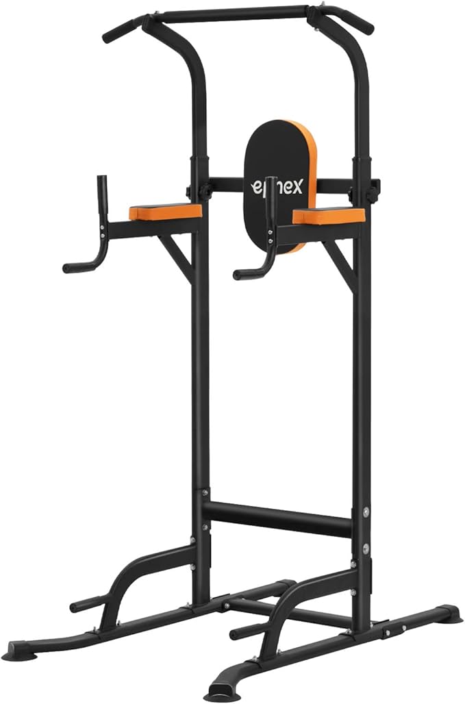 ephex Power Tower Height Adjustable Pull Up Bar Dip Station, Home Multi