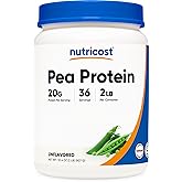 Nutricost Pea Protein Powder (2 LBS) Unflavored - 20g of Vegan Pea Protein Isolate, GMO-Free, Gluten-Free, 36 Servings