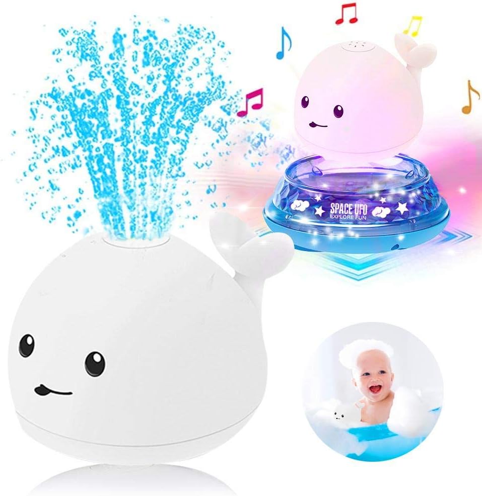 Amazon Co Jp Icejoy お風呂おもちゃ 浴槽おもちゃ 水遊びおもちゃ 噴水おもちゃ シャワーおもちゃ 噴水クジラ 音楽 Ledライト付き お風呂遊び 超おもしろい 可愛い 子供 幼児 風呂 おもちゃ