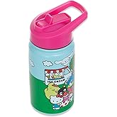 Hello Kitty 14 OZ Water Bottle - Hello Kitty, My Melody, Keroppi- Travel Water Bottle With Built in Straw - Official Sanrio Merchandise