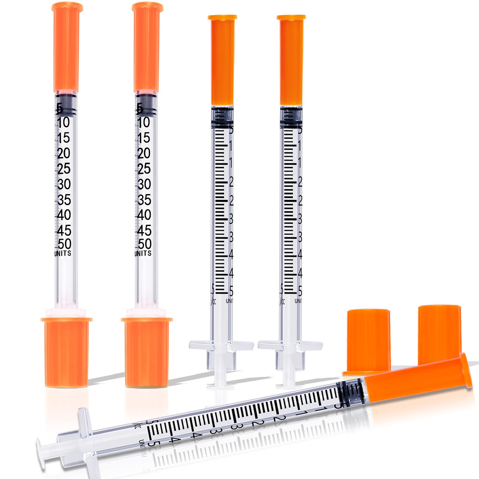 Photo 1 of 0.5ML Syringe, Lab Supplies Syringes 31G 5/16 Inch, Individually Wrapped, Pack of 100