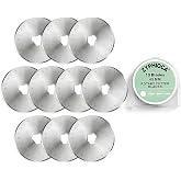 45mm Rotary Cutter Blades 10Pcs by Zyphioca, Fits Fiskars, OLFA, Truecut, Premium Steel Replacement Blade Set for Fabric &amp; Leather, Ultra Sharp and Durable for Quilting Sewing Crafts