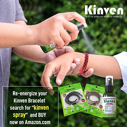 Original Kinven Mosquito Insect Repellent Bracelet Waterproof Natural DEET FREE Insect Repellent Bands, Anti Mosquito Protection Outdoor & Indoor, Adults & Kids, 12 bracelets, in Multiple Colors
