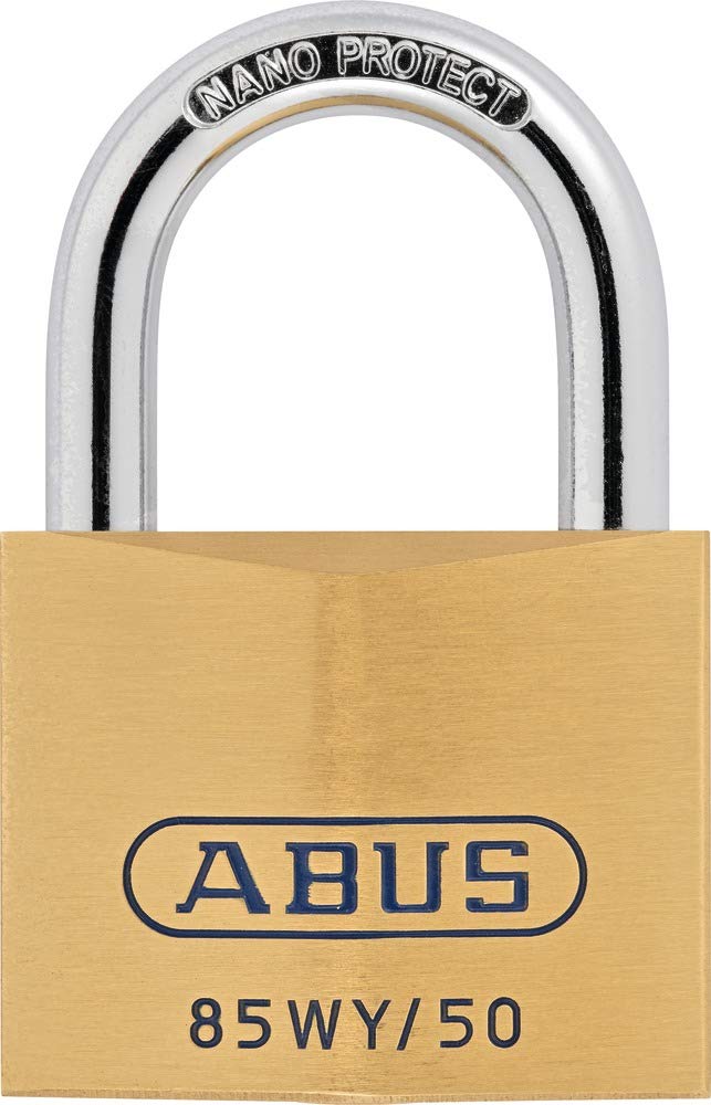 ABUS Brass Padlock with Security Card, Gold, 85WY