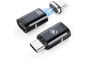 140W Magnetic USB C Adapter 2Pack, Straight USB C Magnetic Connector 40Gbps USB C Adapter Support 8K@60Hz Video Display for T