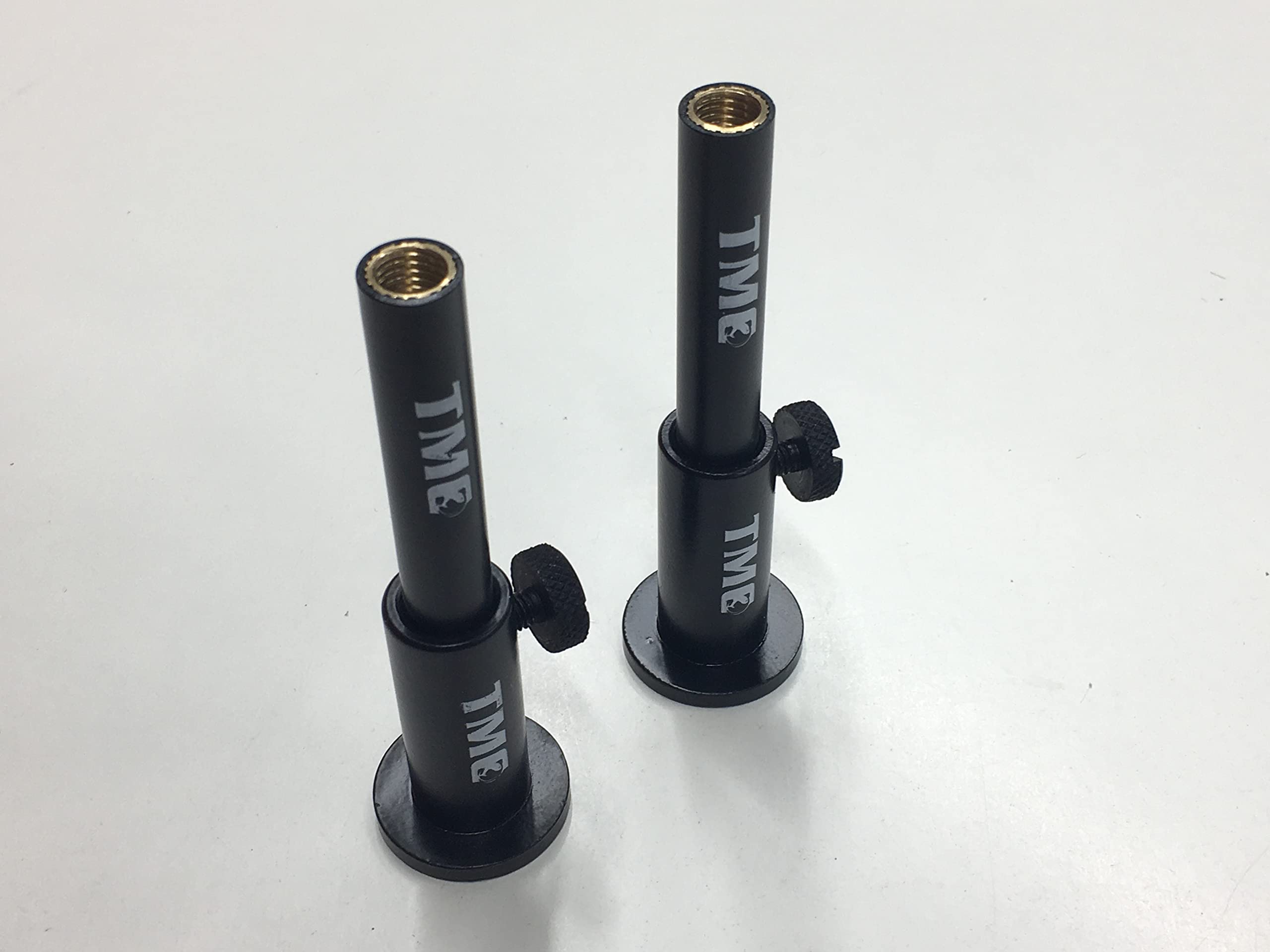 TMC 2 x Anodized Aluminium Stage stands with locking nuts, with 2 x 4 inserts. Carp