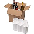 U-Haul Wine 6 Bottle Wine Shipping, Moving & Packing Kit - Includes a 14-13/16” x 10” x 15” Box & Styrofoam Inserts