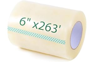 PUEATTE Greenhouse Repair Tape, 6.3 mil Thickness Greenhouse Plastic Tape, Clear UV Resistant Greenhouse Sheeting Coverings Film Tape(6inX263ft)