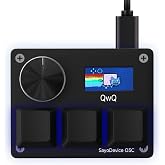 O3C Rapid Trigger Keyboard With Hall Magnetic Switch For OSU Geometry Dash | Rhythm Games,with Knob and Screen,Copy Paste,Shotcut,Macro Hotswap Mini Keypad Magnetic Linear Switches