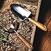 Sunphio Gardening Tools Set with Heavy Duty Garden Hand Trowel, Spade Shovel and Fork Kit, Forged Stainless Steel and Never Fall-Off Wood Handle, 1 Indoor Work Mat, 1 Beautiful Gift Box for Women Menthumb 4