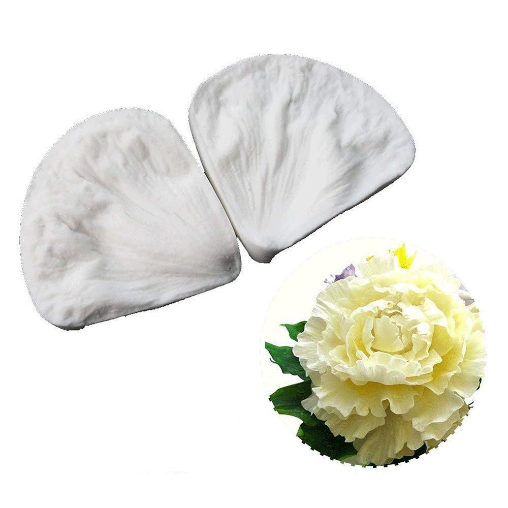 KALAIEN 3D Peony Sugar Petal Veiner Gumpaste Molds Candy Molds Baking Cookie Moulds Soap Decorating Molds