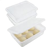 Buyitt Pack of 3 Pizza Dough Proofing Box, Sourdough Proofing Containers | Dough Rising Boxes with Lids, Stackable Fermentati