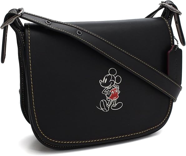 Amazon コーチ Coach Coach X Disney ディズニーコラボ 斜め掛けショルダーバッグ ショルダーポーチ F Qb Bk ブラック 並行輸入品 シューズ バッグ