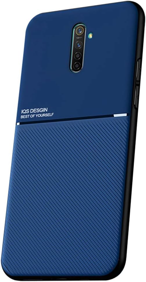 GUANHAO Case for Oppo Reno Ace, Soft TPU Anti-Slip Simple Business Anti-Fingerprint Lens Protection Shockproof Protective Case for Oppo Reno Ace/Realme X2 Pro (Blue)