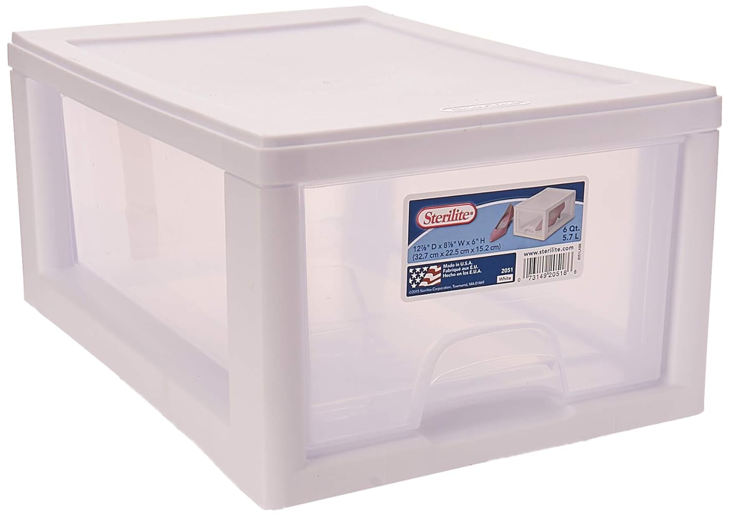 Sterilite 20518006 Stackable Storage Drawer Pack Of 2 Amazon In