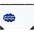 Large Engineering Graph Paper - 22" x 17" Grid Paper, 50 Sheets/100 Pages, 4"x4" Blue Grid Paper Pad Giant Drafting Pad Sketching Graph Paper for Engineer Architect Designer Mathematician Draftsman