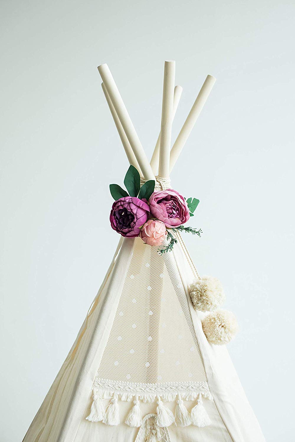 Garland With Flowers, Teepee Topper, Floral Garland, Peonies Garland