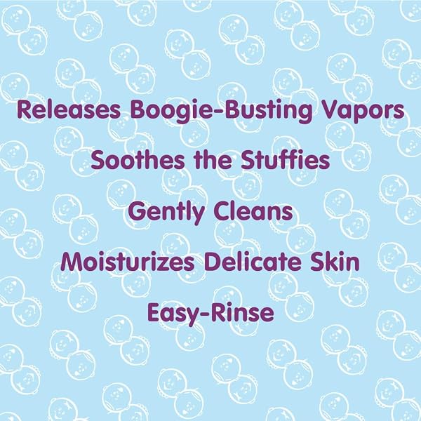 BOOGIE BUBBLING VAPOR BATH FOR KIDS – 18 FL OZ – GENTLE & CALMING BUBBLE BATH FOR KIDS – MADE WITH NATURAL ESSENTIAL OILS – MINT EUCALYPTUS SCENT – BABY BATHTIME ESSENTIALS