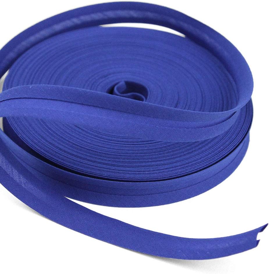 El Elefante 5/8" Cotton & Poly Single Fold Bias Tape, Royal Blue, 27 Yard Roll