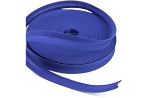 BIAS BESPOKE El Elefante 5/8" Cotton & Poly Single Fold Bias Tape, Royal Blue, 27 Yard Roll