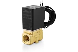 Brass Electric Solenoid Valve AirTAC 2WA030-08 1/4 NPT DC12V Fluid Control 2/2 Way Direct-acting Normally Closed for Water Ai