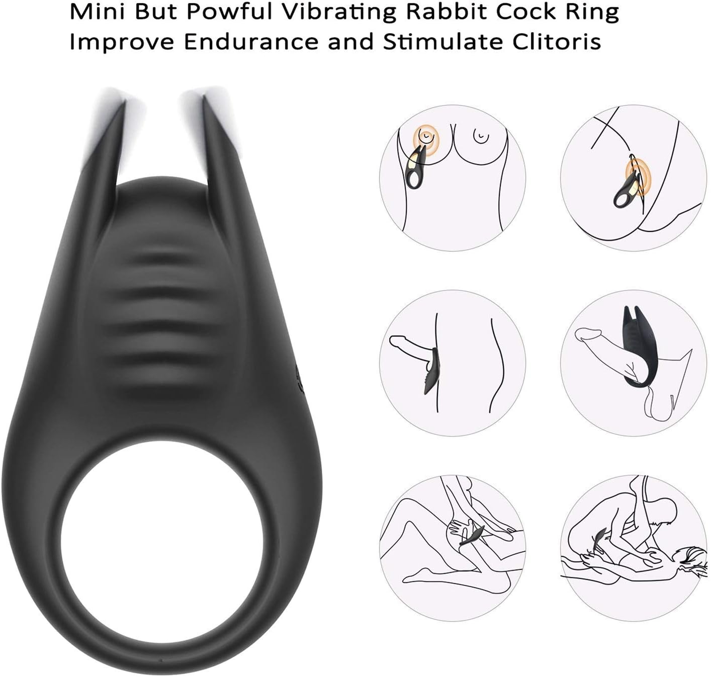 HLQWa Male Multi-Frequency Vibratiōn Lock Seminal Ring for Adults