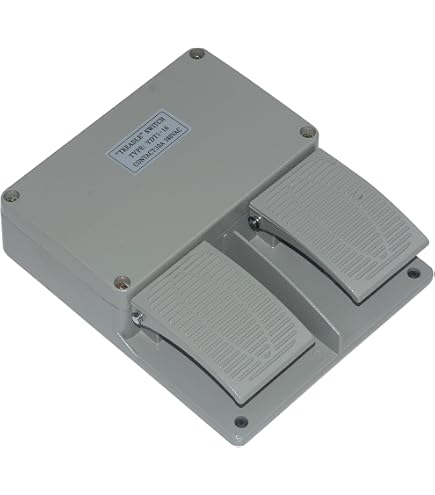 Produktbild von DIHOOL DC Fußschalter NO 6-36V – 2-Tasten Für Auf/Ab, Vorwärts/Rückwärts, Für Linearantrieb & Motorsteuerung