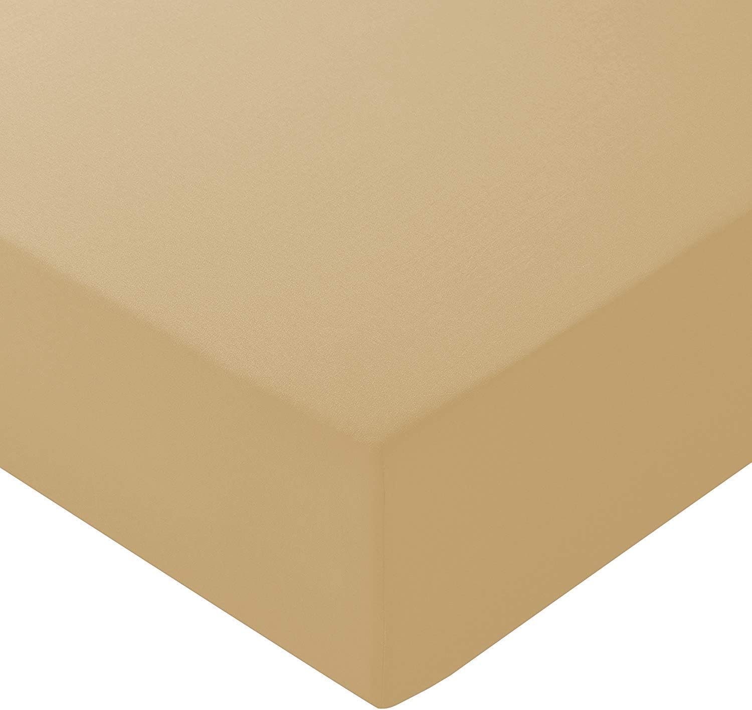 Finest 100% Egyptian Cotton 10"/25CM Fitted Sheets Home Collections (Beige, King) - Image 4