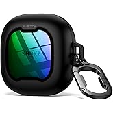 SURITCH for SHOKZ New OpenFit 2 Case Cover, Magnetic Locking Cases for SHOKZ OpenFit 2 Open-Ear Headphones, Shockproof Bumper Protective Covers with Carabiner & Keyring & Cleaner Kit, Green Sparkle